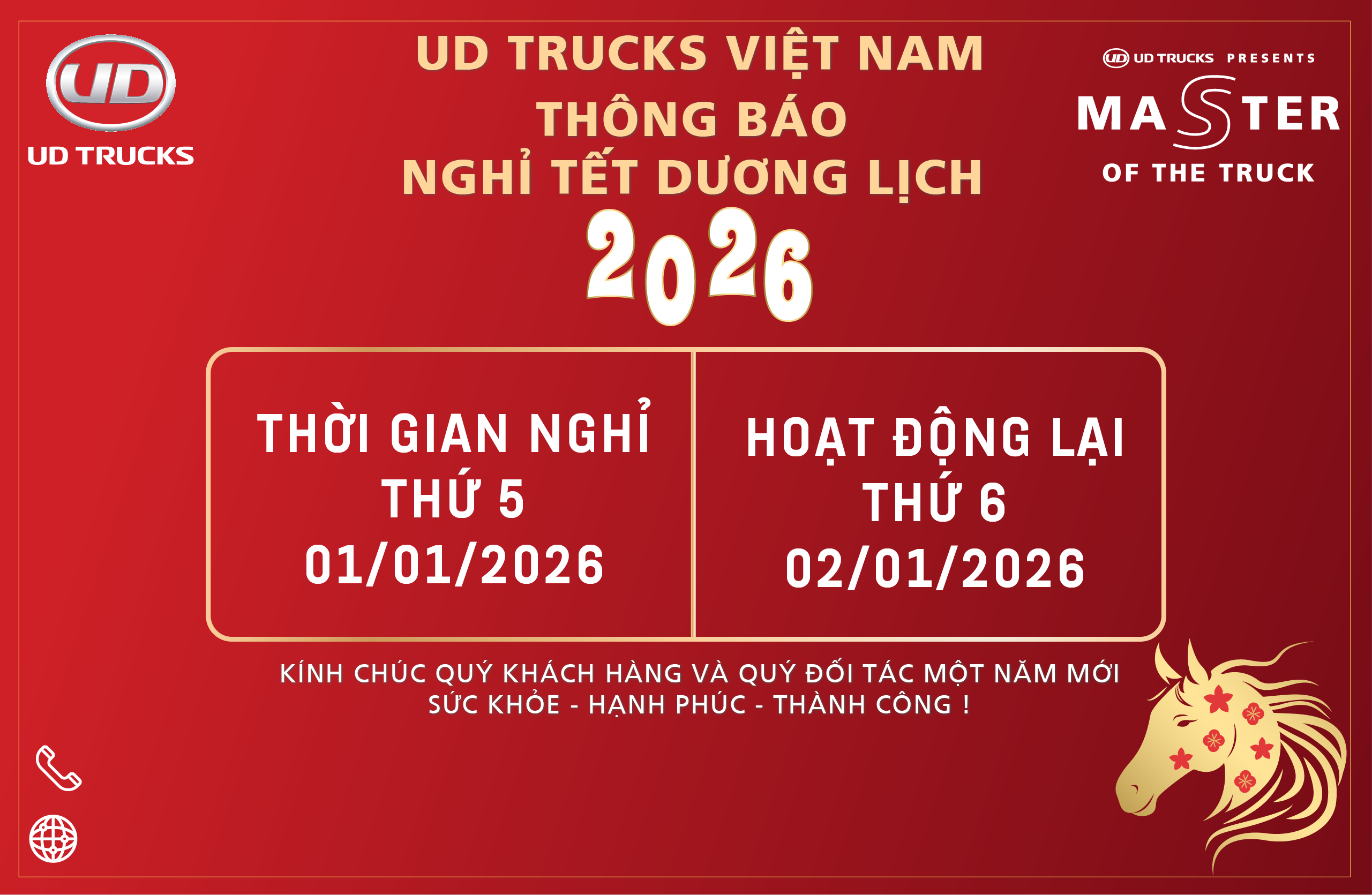 Lịch nghỉ tết Dương 2026